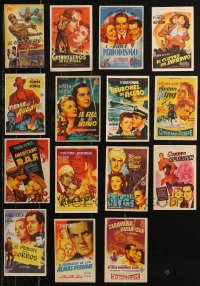 8h0399 LOT OF 15 TYRONE POWER JR. SPANISH HERALDS 1940s-1950s cool different artwork!