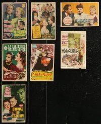 8h0402 LOT OF 7 LANA TURNER SPANISH HERALDS 1940s-1960s great images from several of her movies!