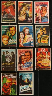 8h0401 LOT OF 11 LINDA DARNELL SPANISH HERALDS 1940s-1950s great images from several of her movies!