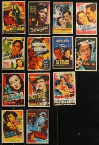 8h0400 LOT OF 13 GENE TIERNEY SPANISH HERALDS 1940s-1950s great images from several of her movies!