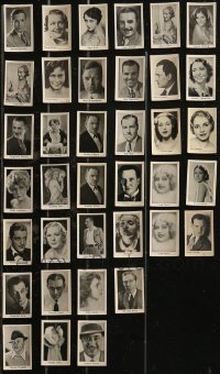 8h0390 LOT OF 37 GERMAN CIGARETTE CARDS 1920s great portraits of silent actors & actresses!