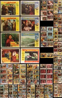 8h0094 LOT OF 170 1950S LOBBY CARDS 1950s incomplete sets from a variety of different movies!
