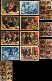 8h0143 LOT OF 46 1930S-40S LOBBY CARDS 1930s-1940s incomplete sets from a variety of movies!