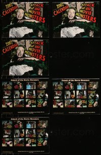 8h0191 LOT OF 3 ATTACK OF THE MOVIE MONSTERS 2002 CALENDARS 2002 great images from classic horror!