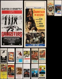 8h0467 LOT OF 16 FORMERLY FOLDED ITALIAN LOCANDINAS 1960s-1990s a variety of cool movie images!