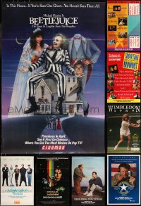 8h0510 LOT OF 9 MOSTLY FORMERLY FOLDED CABLE CHANNELS 27X40 TV POSTERS 1980s-1990s great images!