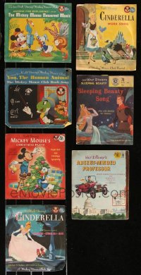 8h0404 LOT OF 7 WALT DISNEY LITTLE GOLDEN 78 RPM RECORDS 1950s Mickey Mouse, Cinderella & more!