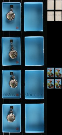 8h0358 LOT OF 4 ROY ROGERS LIMITED EDITION POCKET WATCHES 2000 carry the singing cowboy everywhere!
