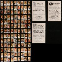 8h0383 LOT OF 117 GERMAN CIGARETTE CARDS 1920s great color portraits of silent actors & actresses!
