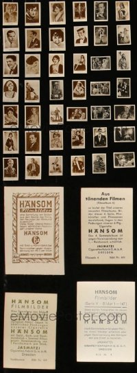 8h0389 LOT OF 42 GERMAN CIGARETTE CARDS 1920s great portraits of silent actors & actresses!
