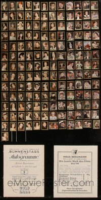 8h0382 LOT OF 157 GERMAN CIGARETTE CARDS 1930s great color portraits of actors & actresses!