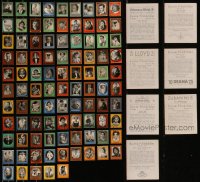 8h0384 LOT OF 95 GERMAN CIGARETTE CARDS 1930s portraits of actors & actresses with color borders!