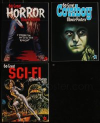 8h0310 LOT OF 3 BRUCE HERSHENSON 60 GREAT SOFTCOVER MOVIE POSTER BOOKS 2003 color poster images!