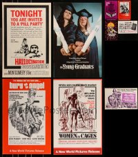 8h0013 LOT OF 9 UNCUT SEXPLOITATION PRESSBOOKS 1960s-1970s advertising for several sexy movies!