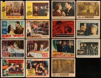 8h0159 LOT OF 15 LOBBY CARDS 1930s-1950s great scenes from a variety of different movies!
