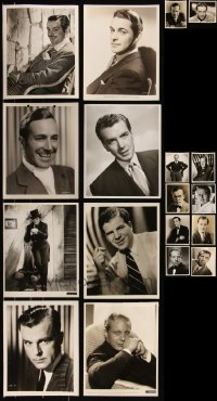 8h0330 LOT OF 18 MALE STAR PORTRAIT 8X10 STILLS 1920s-1960s leading & supporting men!
