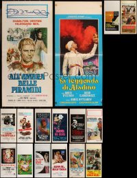 8h0462 LOT OF 20 FORMERLY FOLDED ITALIAN LOCANDINAS 1950s-2010s a variety of cool movie images!
