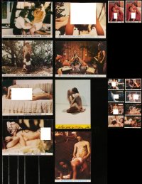 8h0398 LOT OF 18 SEXPLOITATION YUGOSLAVIAN LOBBY CARDS 1970s-1980s sexy scenes with nudity!