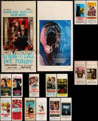 8h0465 LOT OF 17 FORMERLY FOLDED ITALIAN LOCANDINAS 1960s-1980s a variety of cool movie images!