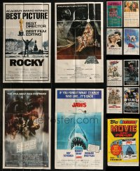 8h0374 LOT OF 12 FOLDED 12X20 TOPPS POSTERS WITH BAG 1981 complete set including Star Wars & Jaws!