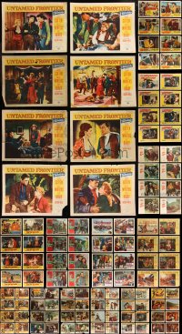 8h0107 LOT OF 136 COWBOY WESTERN LOBBY CARDS 1950s complete sets from several different movies!