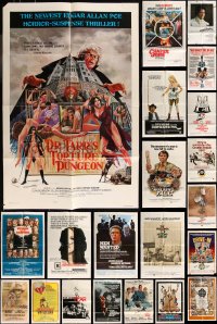 8h0035 LOT OF 43 FOLDED ONE-SHEETS 1970s great images from a variety of different movies!