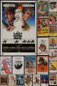 8h0039 LOT OF 37 FOLDED ONE-SHEETS 1950s-1970s great images from a variety of different movies!