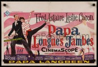 8j0129 DADDY LONG LEGS Belgian 1955 wonderful art of Fred Astaire dancing with Leslie Caron!