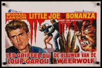 8j0145 I WAS A TEENAGE WEREWOLF Belgian 1960s AIP classic, monster Michael Landon & sexy babe!