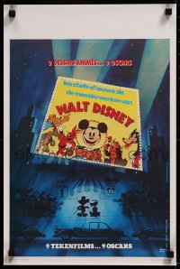 8j0154 LES CHEFS D'OEUVRE DE WALT DISNEY blue style Belgian 1970s 3 Little Pigs, Mickey & more!