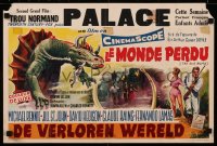 8j0157 LOST WORLD Belgian 1960 Michael Rennie battles dinosaurs in the Amazon Jungle!