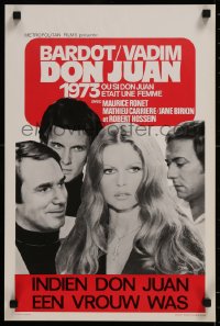 8j0161 MS. DON JUAN Belgian 1973 Don Juan ou Si Don Juan etait une femme, Brigitte Bardot, Vadim!