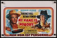 8j0163 MY NAME IS NOBODY Belgian 1974 Il Mio nome e Nessuno, art of Henry Fonda & Terence Hill!