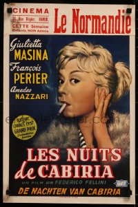 8j0167 NIGHTS OF CABIRIA Belgian 1957 Federico Fellini's La Notti di Cabiria, Giulietta Masina!