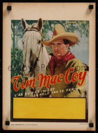 8j0191 TIM MCCOY Belgian 1950s portrait art of classic cowboy with trusty horse!