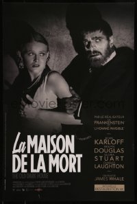 8j0092 OLD DARK HOUSE French 16x24 R2019 great image of creepy Boris Karloff & worried Gloria Stuart