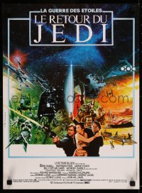 8j0097 RETURN OF THE JEDI French 15x21 1983 George Lucas classic, different Michel Jouin sci-fi art!
