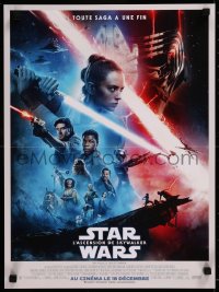 8j0098 RISE OF SKYWALKER advance French 16x21 2019 Star Wars, Ridley, Hamill, Fisher, cast montage!