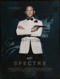 8j0103 SPECTRE French 16x21 2015 cool color image of Daniel Craig as James Bond 007 with gun!