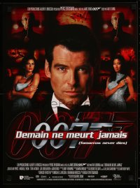 8j0107 TOMORROW NEVER DIES French 16x21 1997 Pierce Brosnan as Bond, Michelle Yeoh, Teri Hatcher!