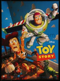 8j0108 TOY STORY French 16x22 1995 Disney & Pixar cartoon, great images of Buzz, Woody & cast!
