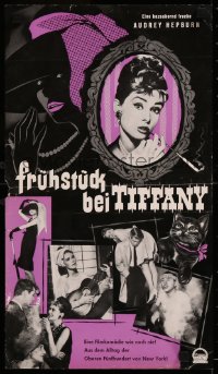 8j0001 BREAKFAST AT TIFFANY'S German 12x21 1962 Storck art of sexy elegant Audrey Hepburn, rare!