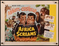 8j0203 AFRICA SCREAMS 1/2sh R1953 Bud Abbott & Lou Costello cooking in cauldron, very rare!