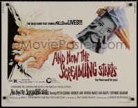8j0205 AND NOW THE SCREAMING STARTS 1/2sh 1973 sexy terrified girl & art of severed hand!