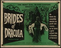 8j0209 BRIDES OF DRACULA 1/2sh 1960 Terence Fisher, Hammer, Peter Cushing as Van Helsing!