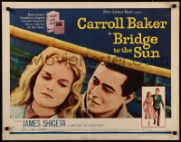 8j0211 BRIDGE TO THE SUN 1/2sh 1961 James Shigeta & Carroll Baker had a love between two worlds!