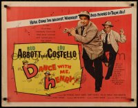 8j0220 DANCE WITH ME HENRY 1/2sh 1956 Bud Abbott & Lou Costello in a crazy mixed up comedy carnival!