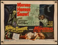 8j0231 EYES WITHOUT A FACE/MANSTER 1/2sh 1962 horror double-bill, the master suspense thrill show!