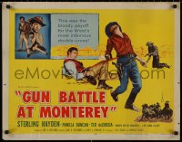 8j0241 GUN BATTLE AT MONTEREY style A 1/2sh 1957 Sterling Hayden in the West's most infamous double-cross!