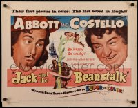 8j0253 JACK & THE BEANSTALK 1/2sh 1952 wacky Bud Abbott & Lou Costello in children's fairy tale!